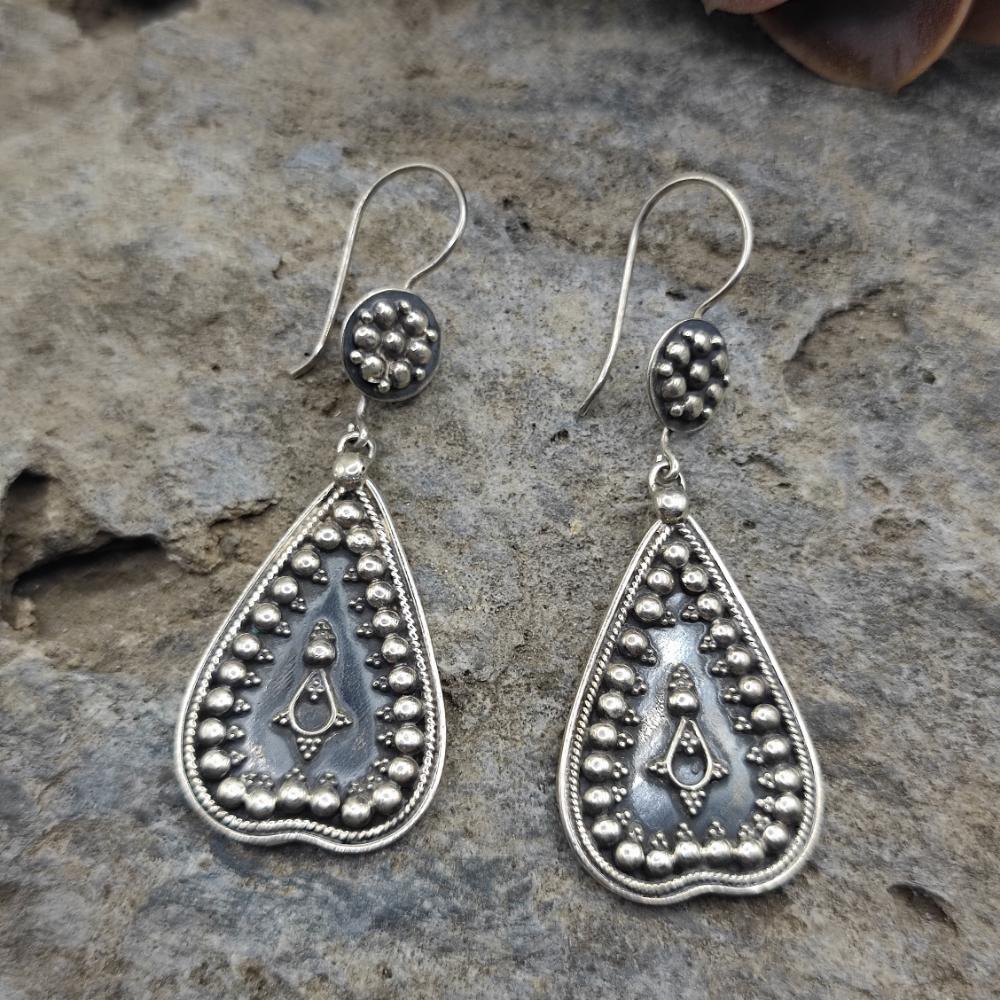 Orecchini etnici in argento 925 - KHAJURHAO
