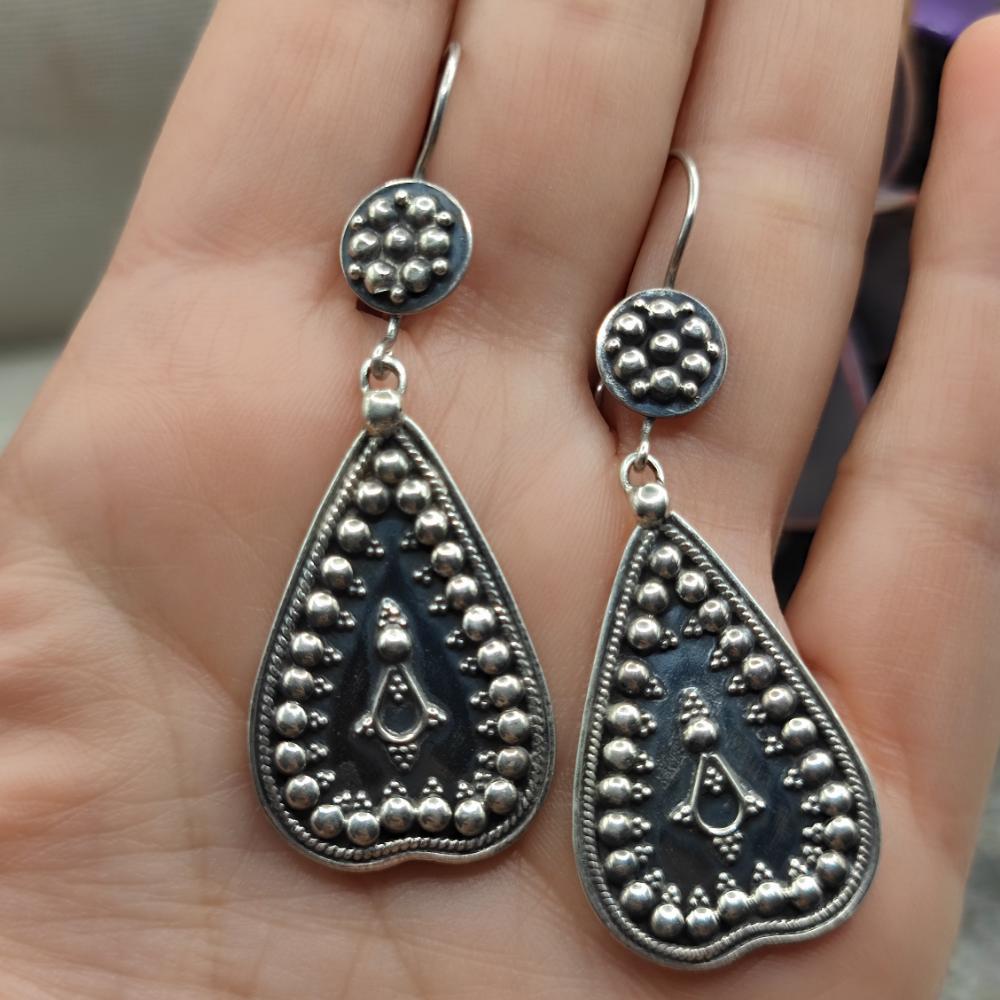 Orecchini etnici in argento 925 - KHAJURHAO
