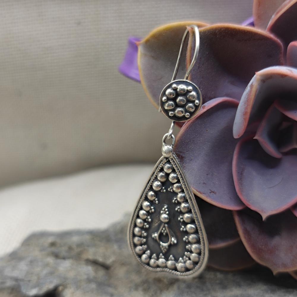 Orecchini etnici in argento 925 - KHAJURHAO