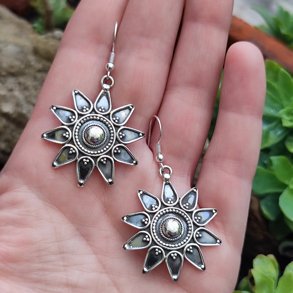 ORECCHINI etnici in argento 925 - KUSHALPURA