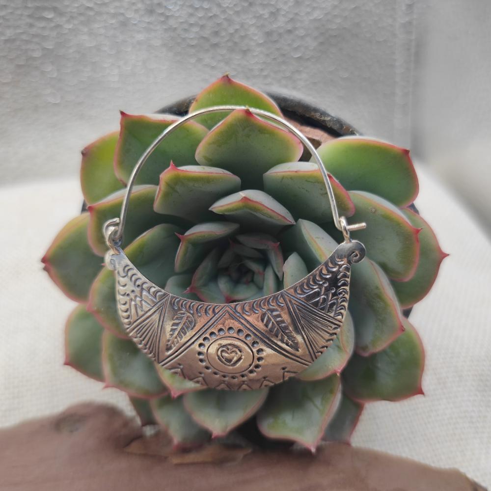 Orecchini etnici argento 925 pendenti - MADARAM