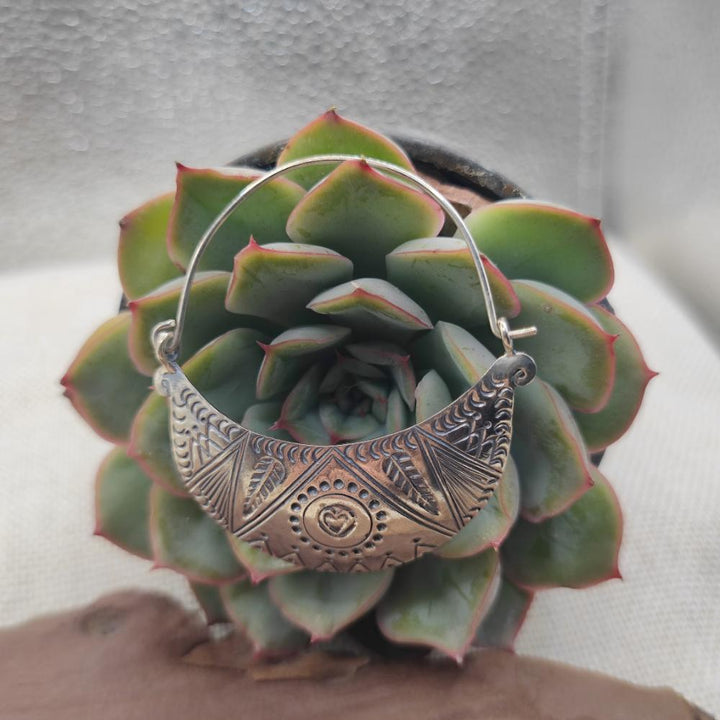 Orecchini etnici argento 925 pendenti - MADARAM