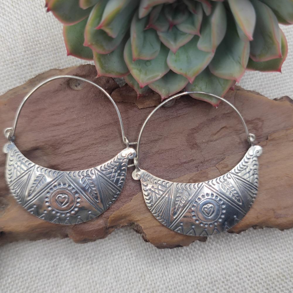 Orecchini etnici argento 925 pendenti - MADARAM