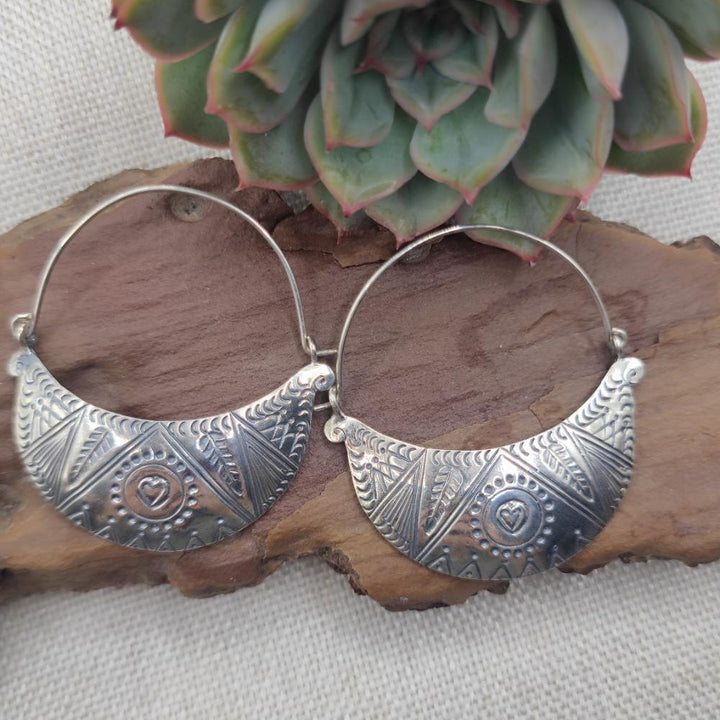 Orecchini etnici argento 925 pendenti - MADARAM