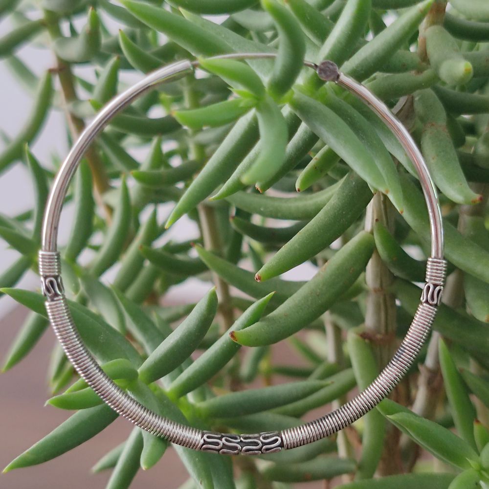 ORECCHINI etnici a cerchio in argento 925 - AMARDA