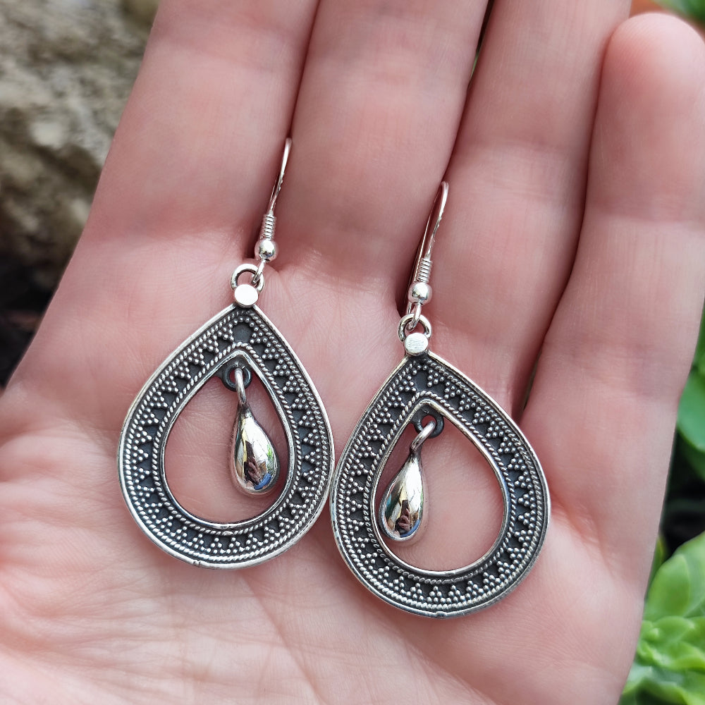 ORECCHINI etnici in argento 925 - ANGHORA