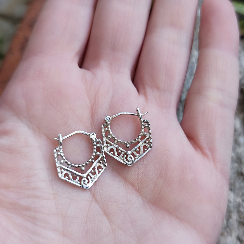 ORECCHINI etnici in argento 925 - ATRAILA