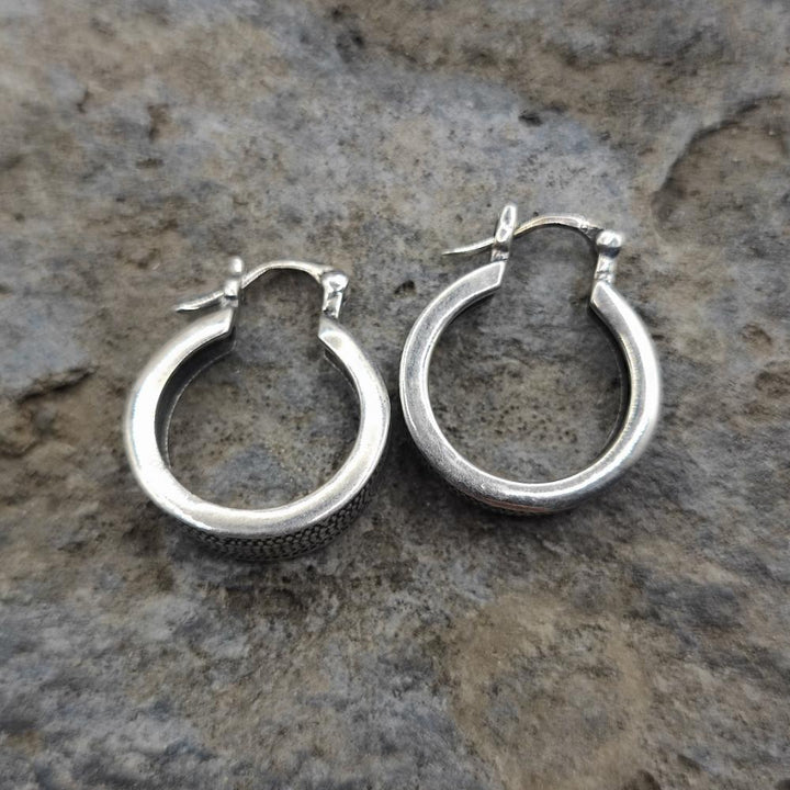 Orecchini etnici a cerchio in argento 925 - ORCCHA