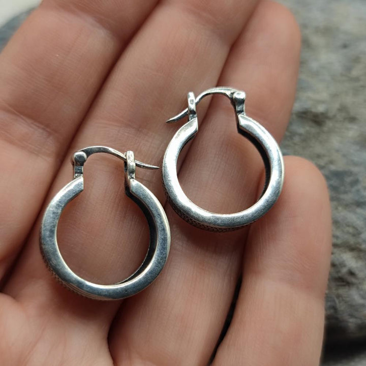 Orecchini etnici a cerchio in argento 925 - ORCCHA