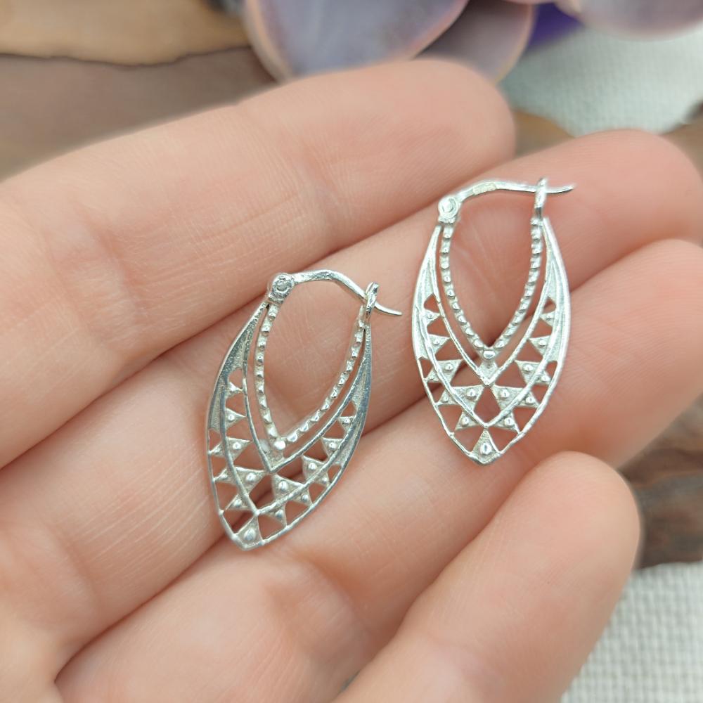 ORECCHINI etnici in argento 925 - CHANDRA