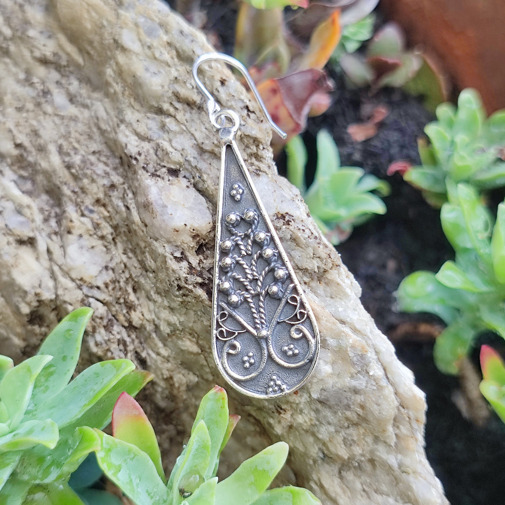 ORECCHINI etnici indiani in argento 925 - DHONAY