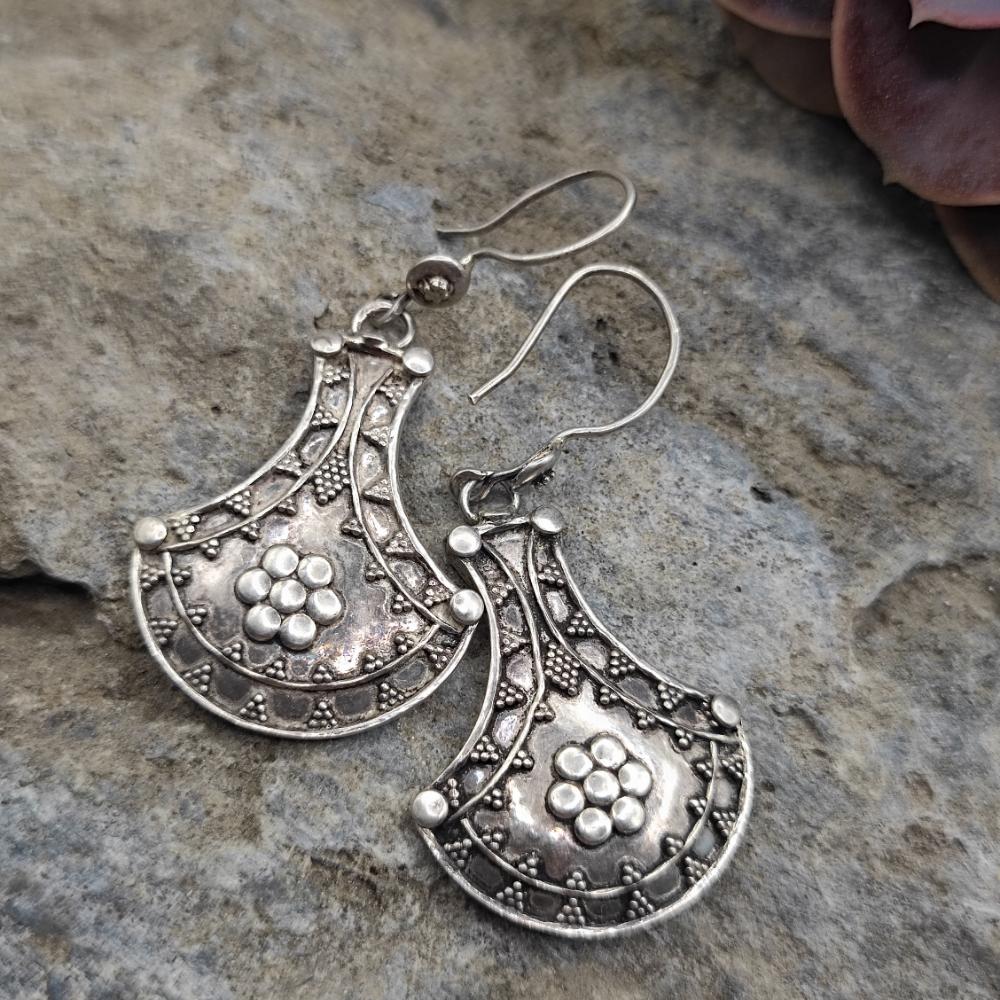 Orecchini etnici in argento 925 - JATARA