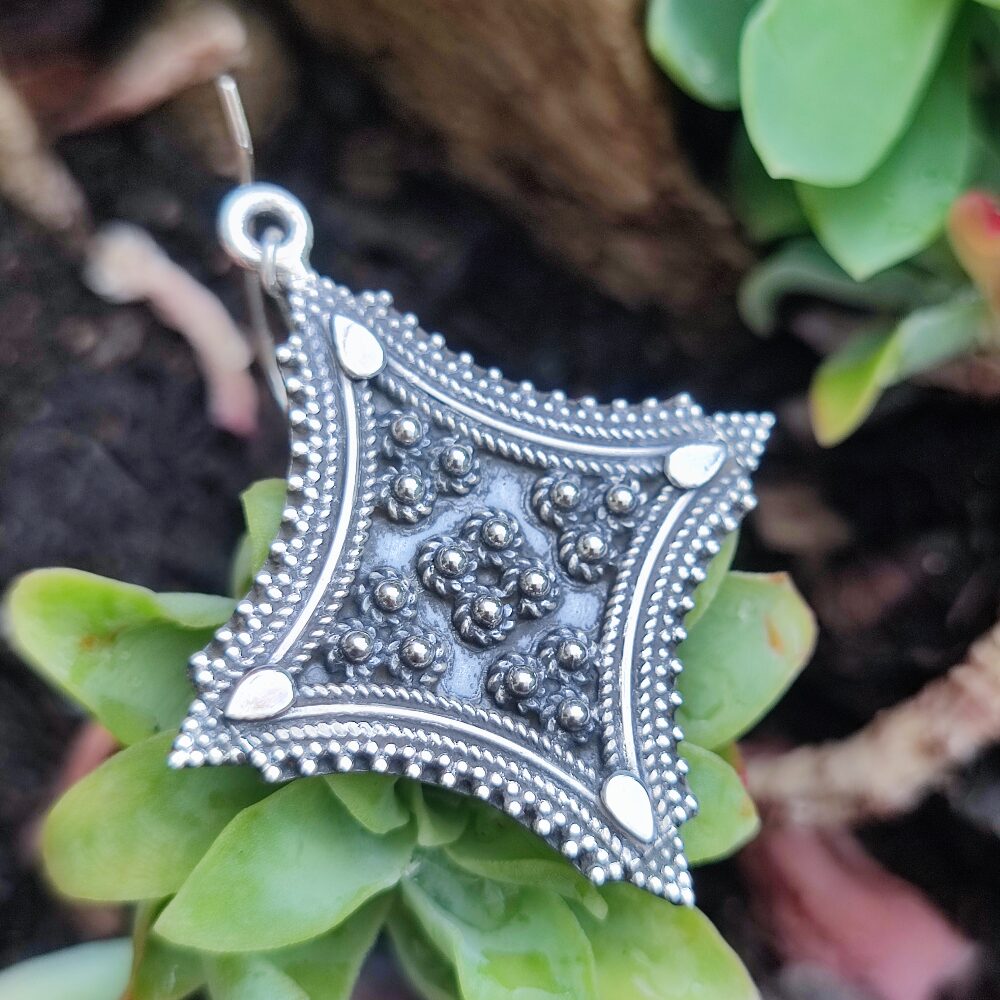 ORECCHINI etnici indiani in argento 925 - JATTAN