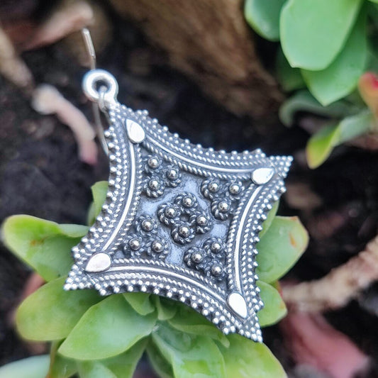 ORECCHINI etnici indiani in argento 925 - JATTAN