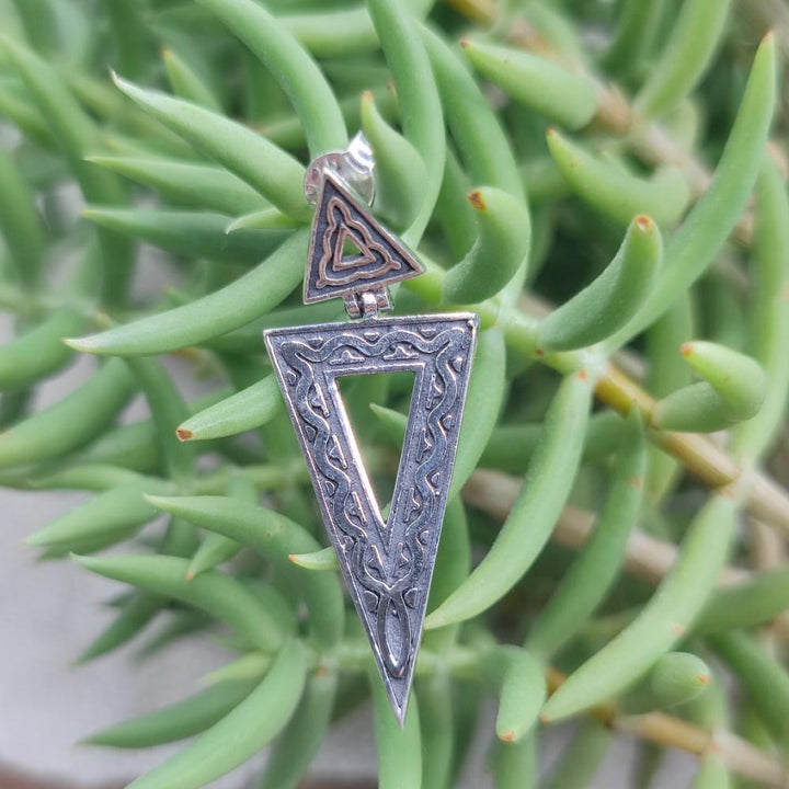 Orecchini a triangolo in argento 925 - LAWAKERA