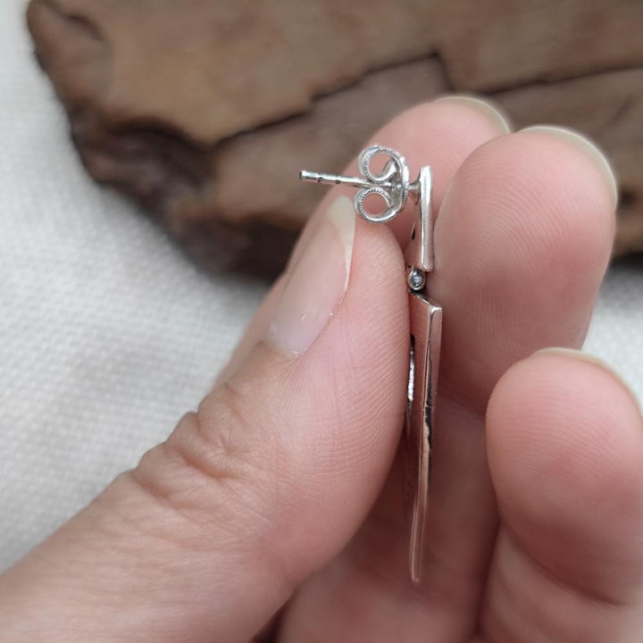 Orecchini a triangolo in argento 925 - LAWAKERA