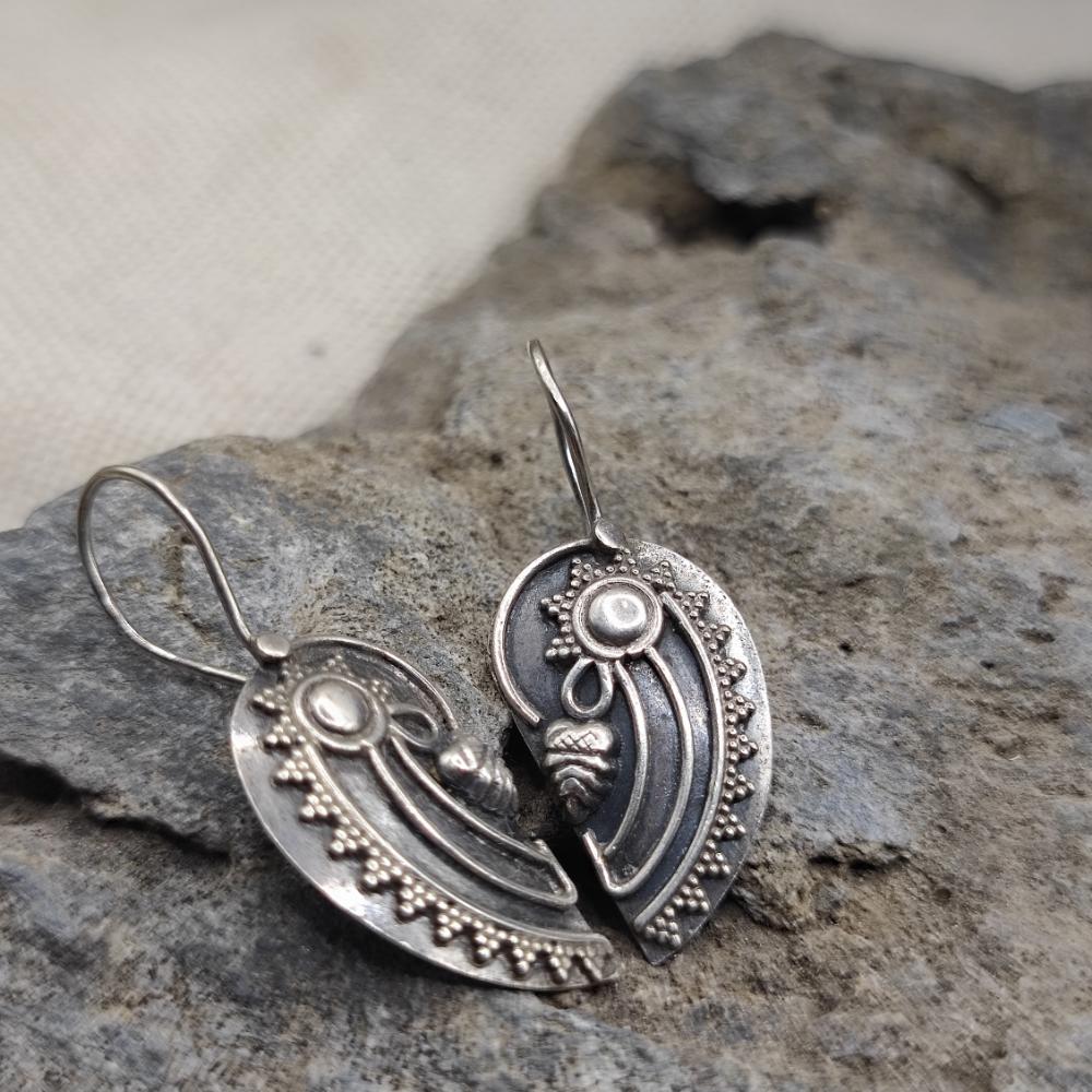 Orecchini etnici in argento 925 - NAUTILUS