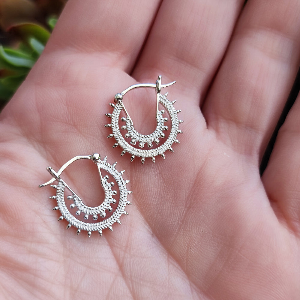 ORECCHINI etnici in argento 925 - PAPRENDA