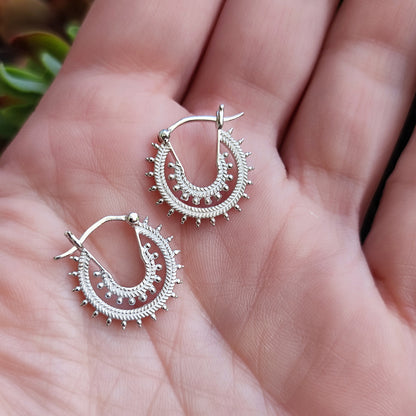 ORECCHINI etnici in argento 925 - PAPRENDA