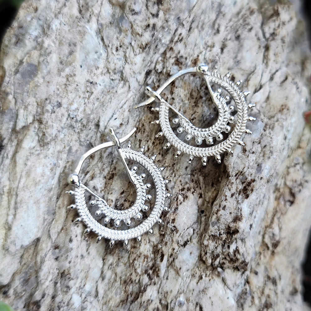 ORECCHINI etnici in argento 925 - PAPRENDA