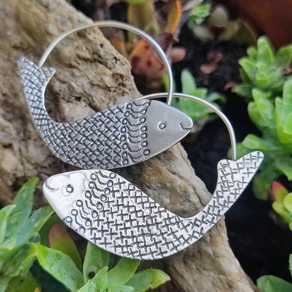 ORECCHINI in argento 925 pesci - MULIAWAS