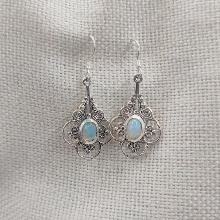 Orecchini in argento 925 con pietra di luna - VEDA