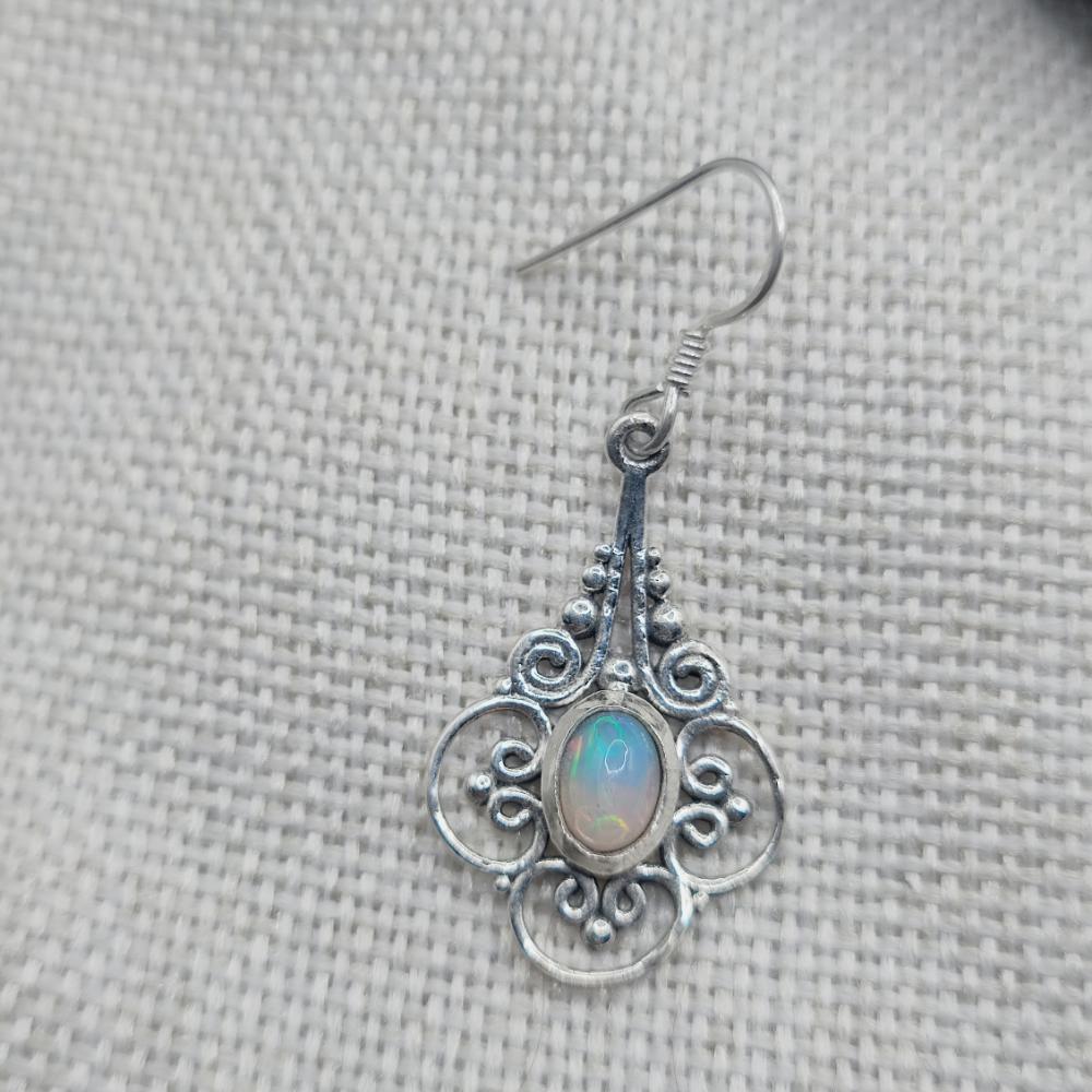 Orecchini in argento 925 con pietra di luna - VEDA