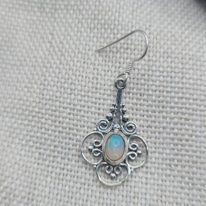 Orecchini in argento 925 con pietra di luna - VEDA