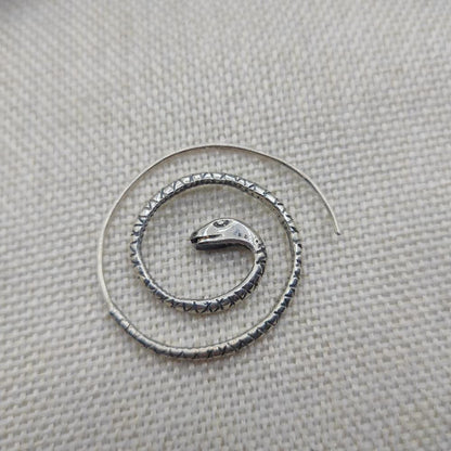 ORECCHINI etnici a spirale in argento serpente - MAHBUBNAGAR