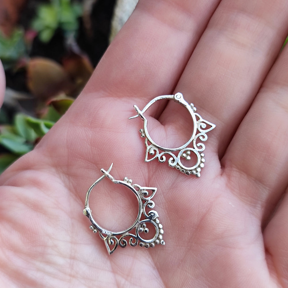 ORECCHINI etnici in argento 925 - SATRAPURA