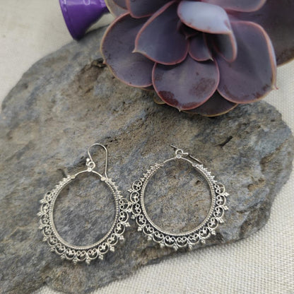 Orecchini etnici in argento 925 - SIKAR