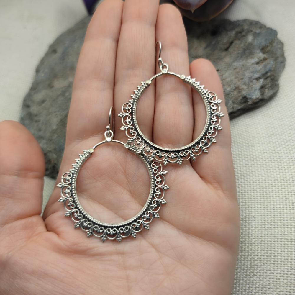 Orecchini etnici in argento 925 - SIKAR