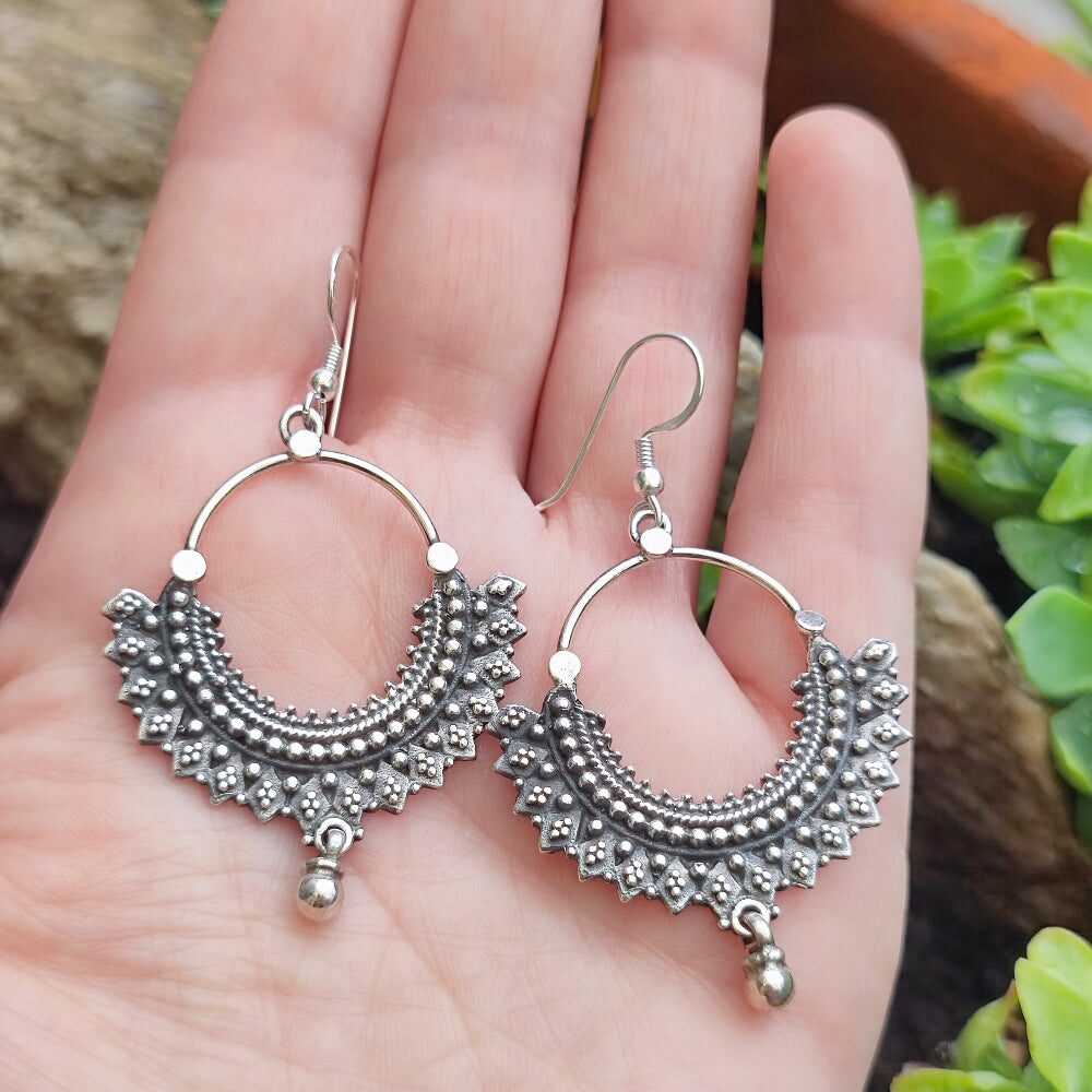 ORECCHINI etnici in argento 925 - SUNTHOLI