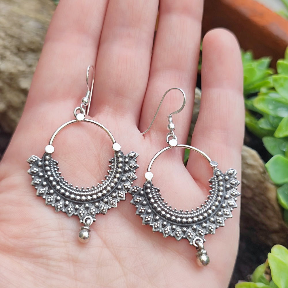 ORECCHINI etnici in argento 925 - SUNTHOLI