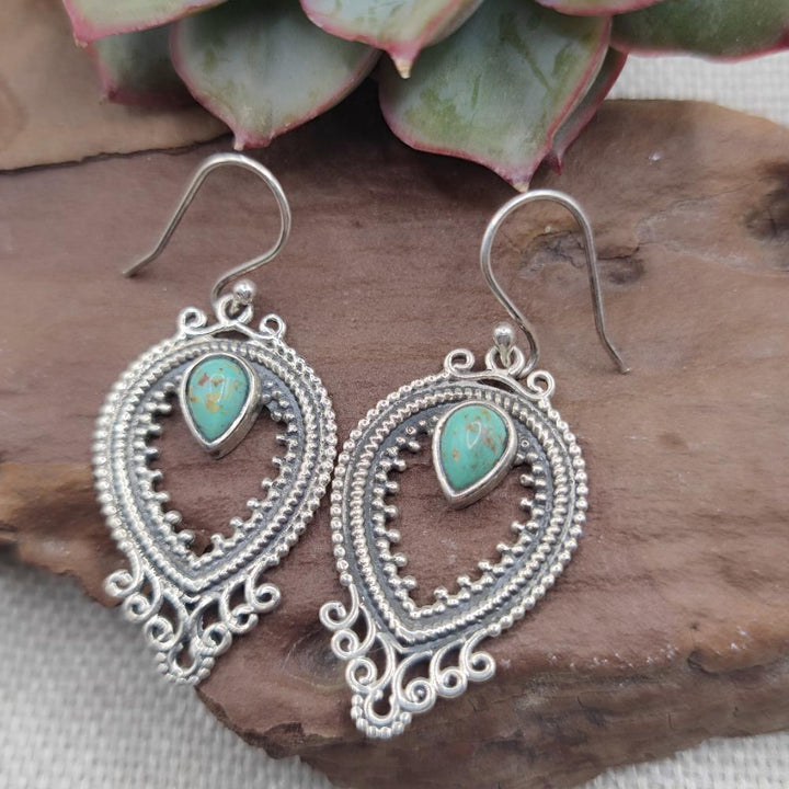 Orecchini etnici in argento 925 con tuchese - ISHANI