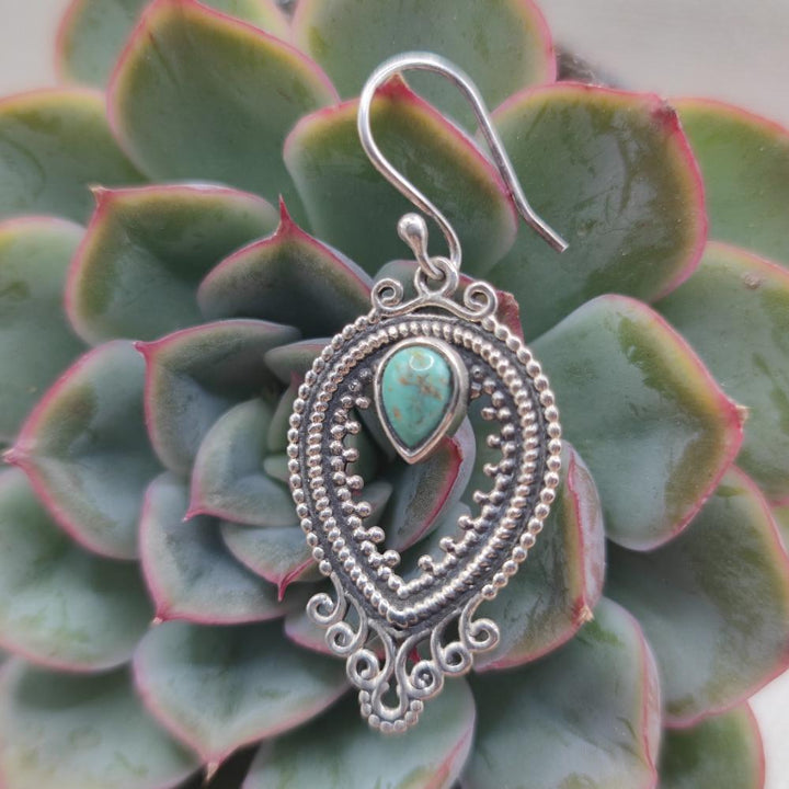 Orecchini etnici in argento 925 con tuchese - ISHANI