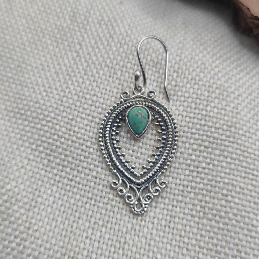 Orecchini etnici in argento 925 con tuchese - ISHANI