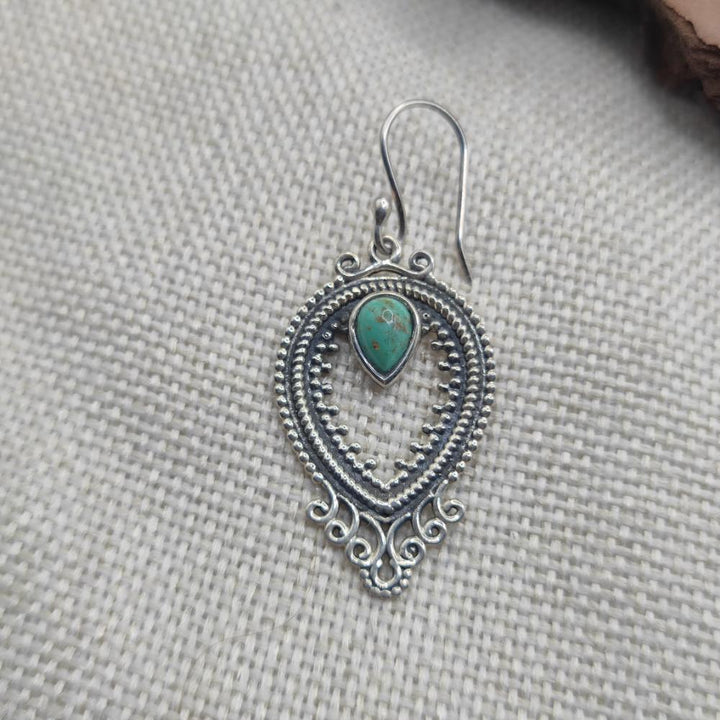 Orecchini etnici in argento 925 con tuchese - ISHANI