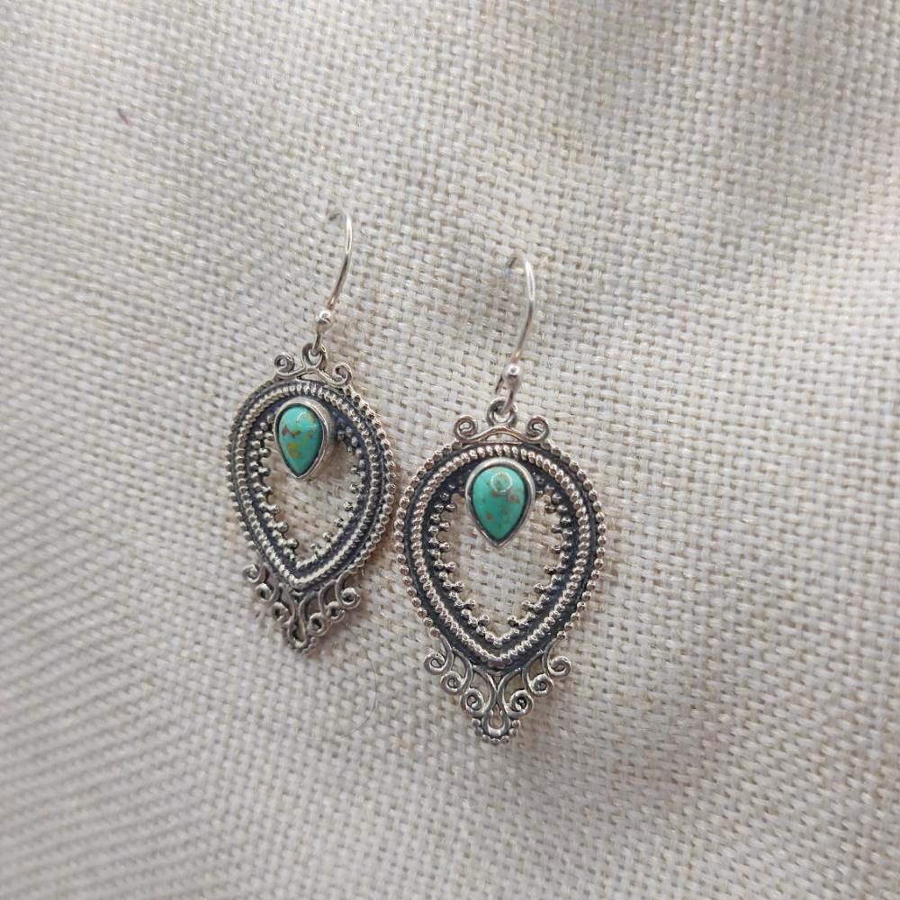 Orecchini etnici in argento 925 con tuchese - ISHANI