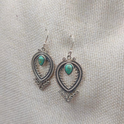 Orecchini etnici in argento 925 con tuchese - ISHANI