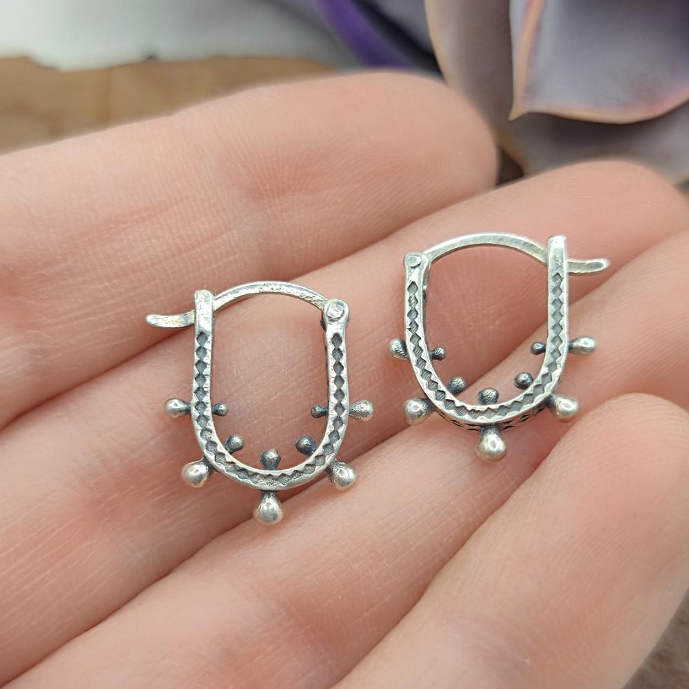 ORECCHINI etnici in argento 925 - VEDA