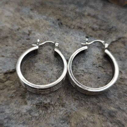 Orecchini etnici a cerchio in argento 925 - BIKANER