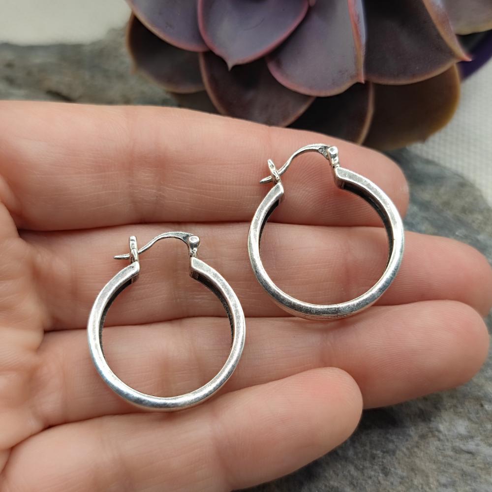 Orecchini etnici a cerchio in argento 925 - BIKANER