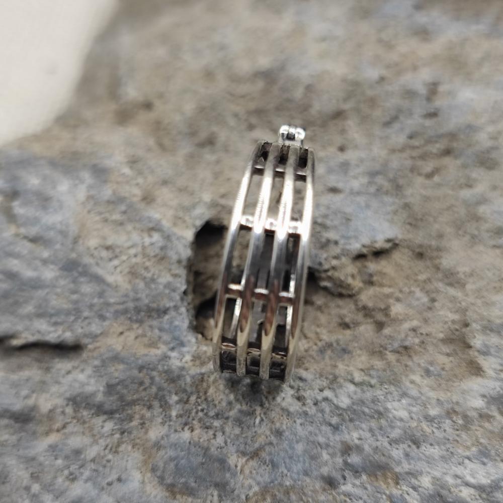 Orecchini etnici a cerchio in argento 925 - BIKANER