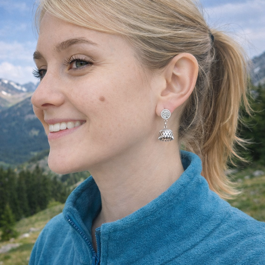 Orecchini etnici chandelier in argento 925 - TEEGALA