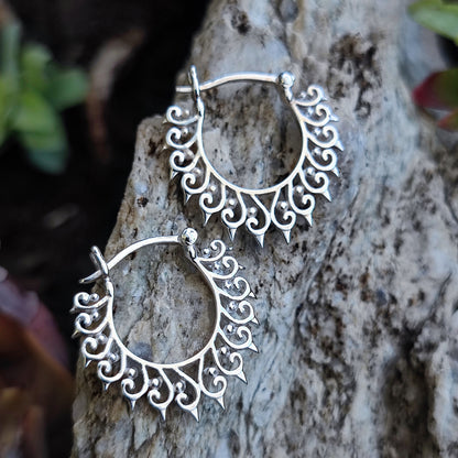 ORECCHINI etnici in argento 925 - JHALI