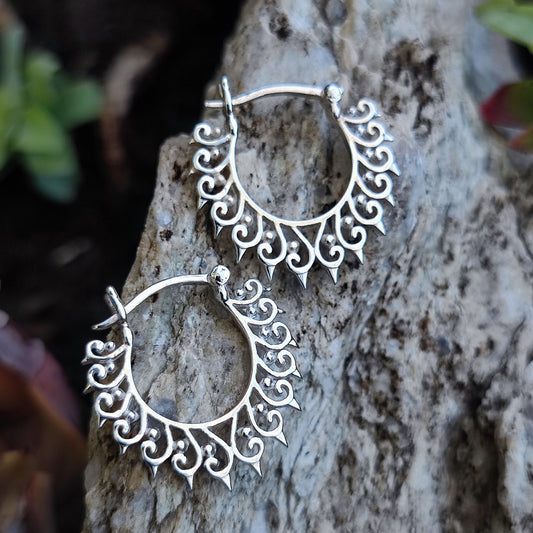 ORECCHINI etnici in argento 925 - JHALI