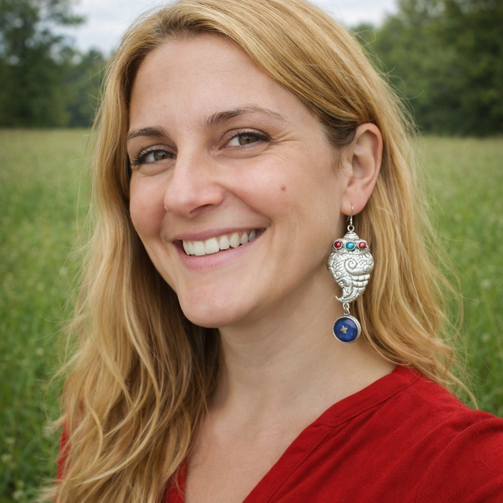 Orecchini tibetani argento 925 lapislazzuli - RIGUTTA