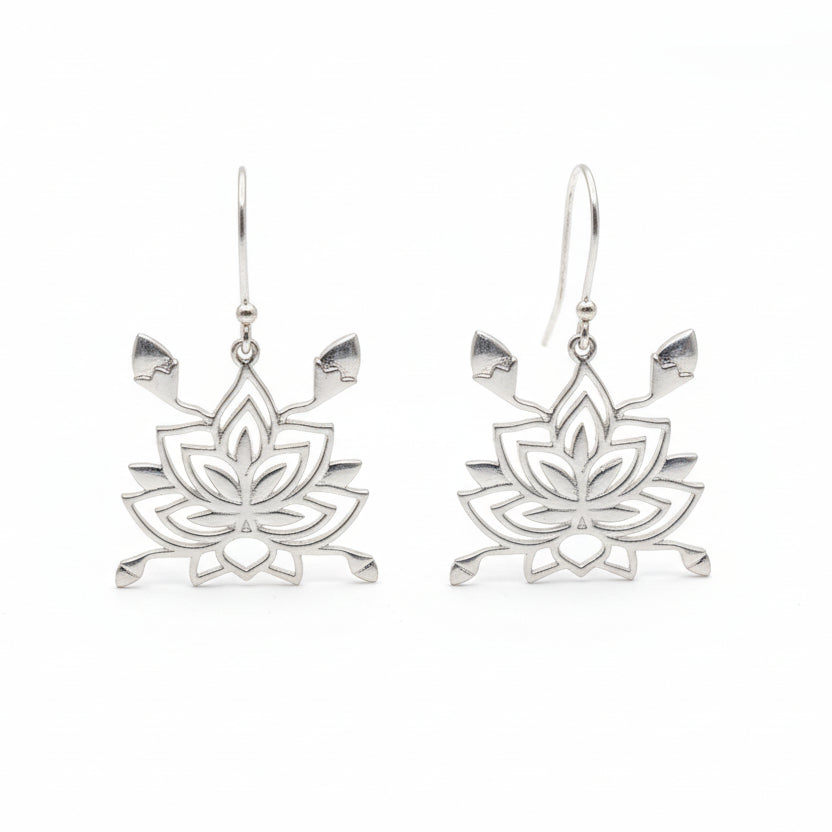 Orecchini in argento 925 con fiore di loto - CHAMBAL