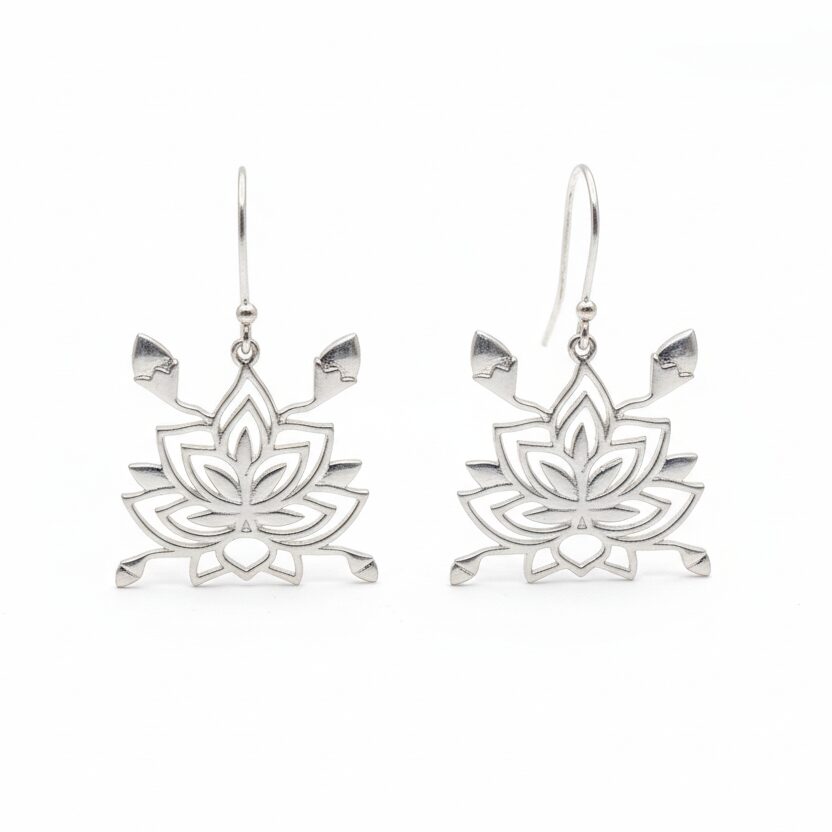 Orecchini in argento 925 con fiore di loto - CHAMBAL